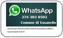 Attivazione servizio WhatsApp per ricevere informazioni di pubblica utilità, aggiornamenti sui principali eventi del paese e notizie dal Comune di Vasanello