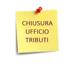 L'Ufficio Tributi resterà chiuso dal 22 giugno al 03 luglio.