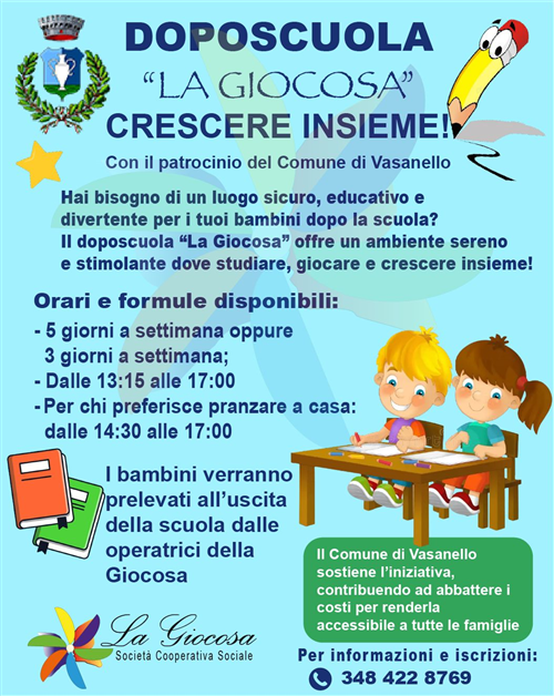 Avviso Pubblico - progetto doposcuola a.s. 2025/2026