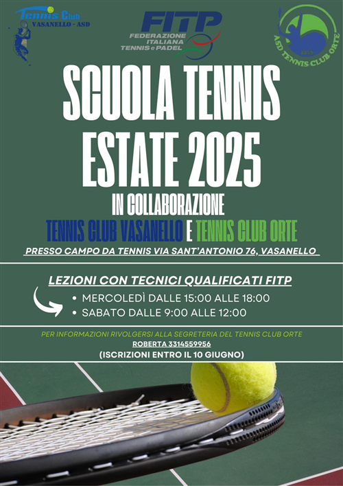 Parte alla grande la Scuola Tennis di Vasanello: iscrizioni aperte a tutte le fasce di età 


