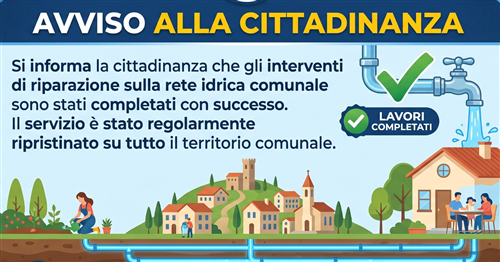 avviso disservizio acquedotto comunale
