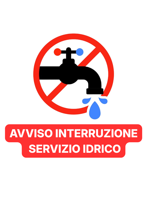 Avviso di interruzione servizio idrico